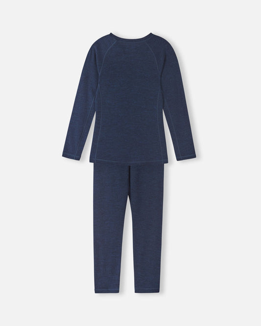 Merino Wool Base Layer Set Kinsei Navy