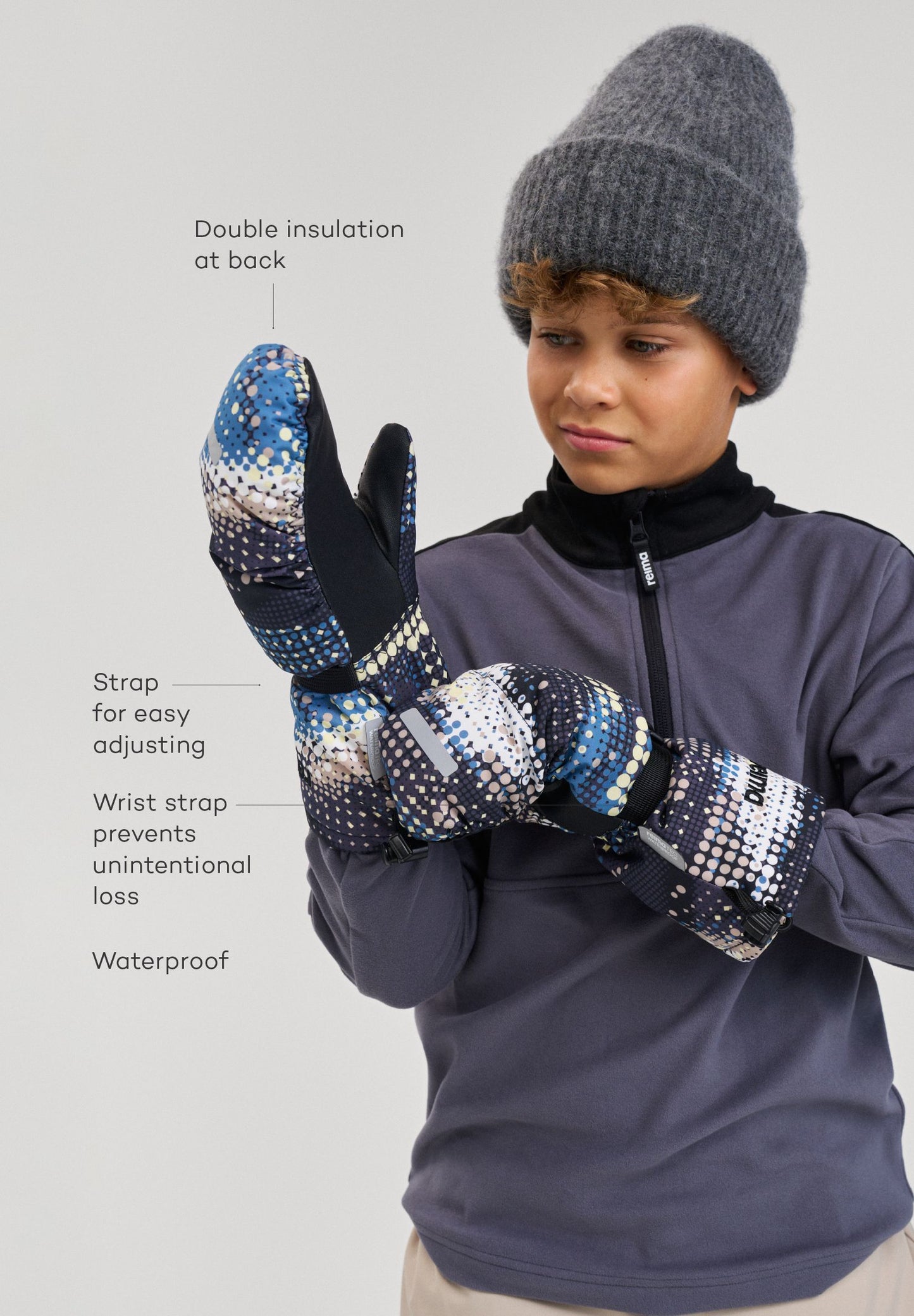 Woven Ski Mittens Vanukko