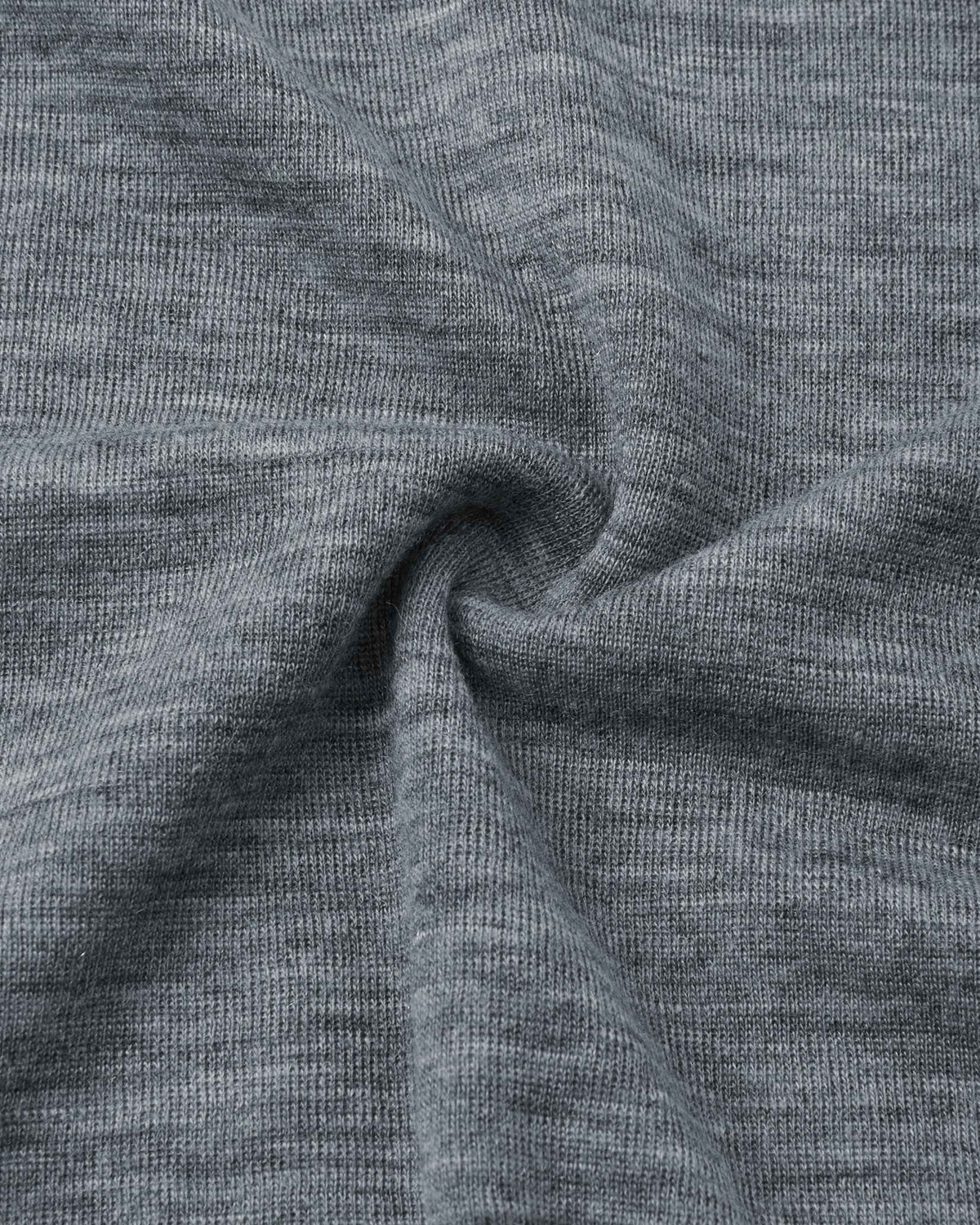 Close-up detail of the soft, melange grey merino wool knit fabric used in the Reima Kinsei kids' thermal base layer set.
